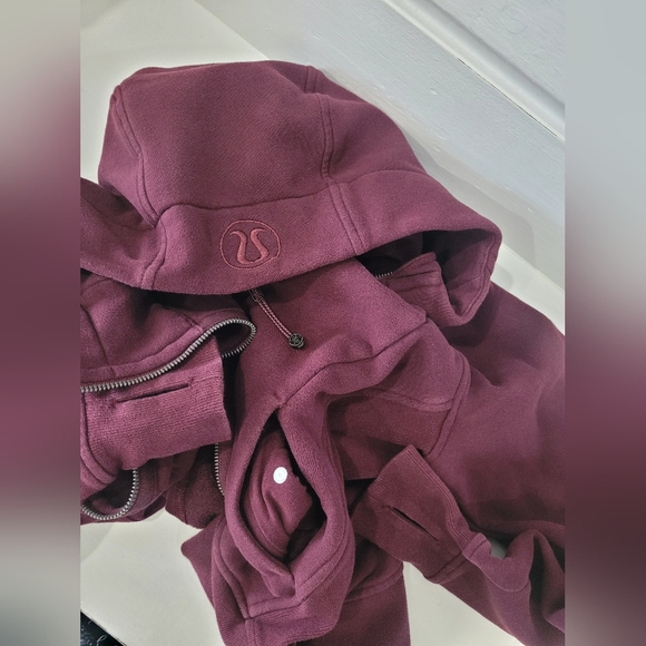 Lululemon Scuba Hoodie Sz 6 Light Cotton Fleece Dark Adobe EUC - Picture 14 of 14